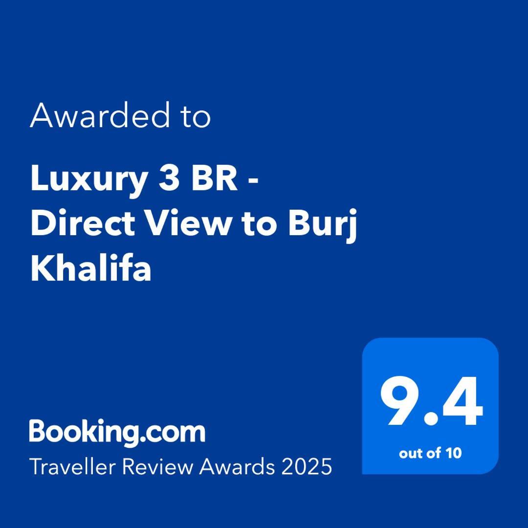 Luxury 3 Bedroom - Direct View To Burj Khalifa Dubai Exteriör bild